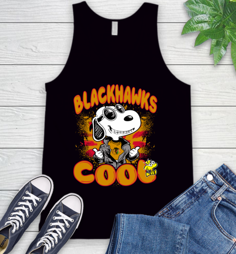 NHL Hockey Chicago Blackhawks Cool Snoopy Shirt Tank Top