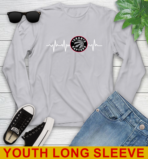 Toronto Raptors NBA Basketball Heart Beat Shirt Youth Long Sleeve 5