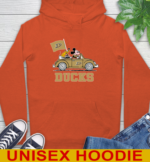 NHL Hockey Anaheim Ducks Pluto Mickey Driving Disney Shirt Hoodie 5
