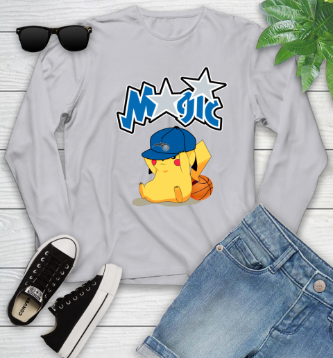 NBA Pikachu Basketball Sports Orlando Magic Youth Long Sleeve 5