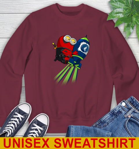 NBA Basketball Minnesota Timberwolves Deadpool Minion Marvel Shirt Sweatshirt 6