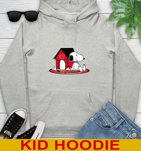 NHL Hockey Calgary Flames Snoopy The Peanuts Movie Shirt Youth Hoodie