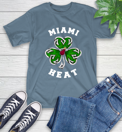 NBA Miami Heat Three Leaf Clover St Patrick's Day Basketball Sports T-Shirt 8