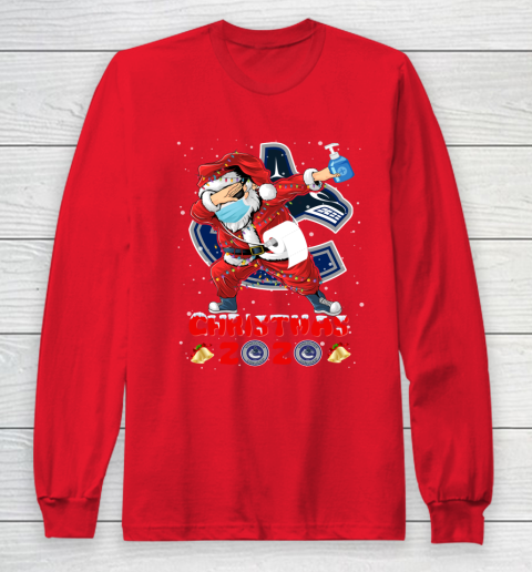 Vancouver Canucks Funny Santa Claus Dabbing Christmas 2020 NHL Long Sleeve T-Shirt 7