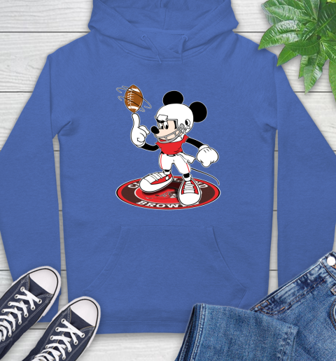 NFL Football Cleveland Browns Cheerful Mickey Disney Shirt Hoodie 9