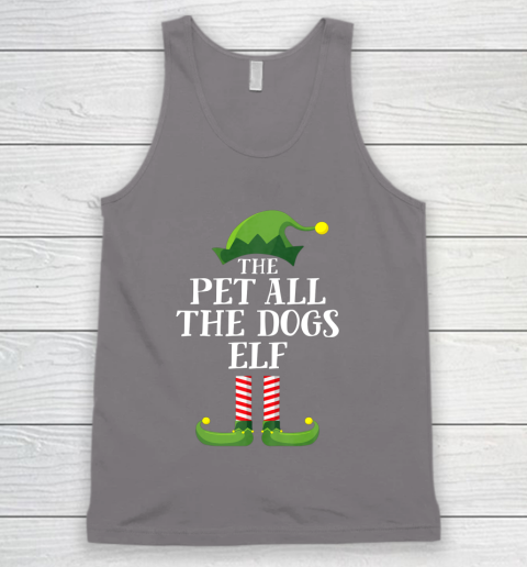Pet All The Dogs Elf Matching Family Group Christmas Pajama Tank Top 6
