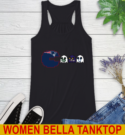 New England Patriots NFL Football Pac Man Champion Racerback Tank 3 New England Patriots NFL Football Pac Man Champion Racerback Tank - Image 3