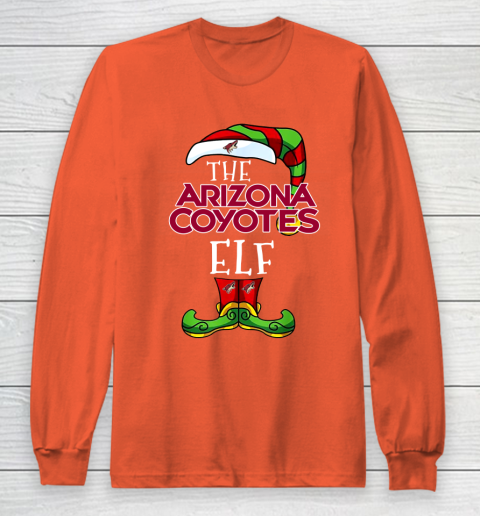 Arizona Coyotes Christmas ELF Funny NHL Long Sleeve T-Shirt 3