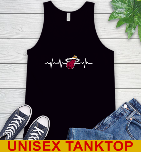 Miami Heat NBA Basketball Heart Beat Shirt Tank Top