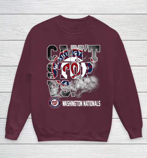 MLB Washington Nationals Baseball Can't Stop Vs Nationals Youth Sweatshirt 4