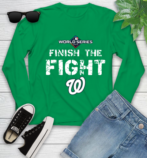 Finish The Fight Washington Nationals World Series 2019 Youth Long Sleeve 7