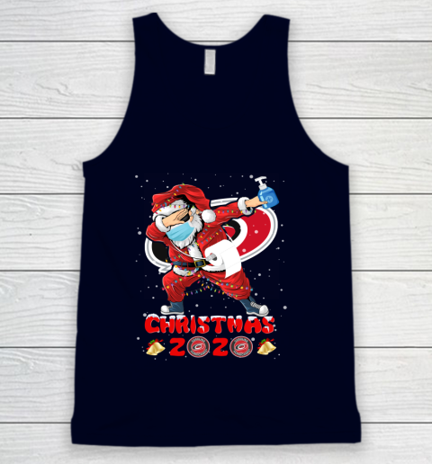 Carolina Hurricanes Funny Santa Claus Dabbing Christmas 2020 NHL Tank Top 2
