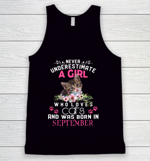 A girl who loves cats and was born in September Tank Top