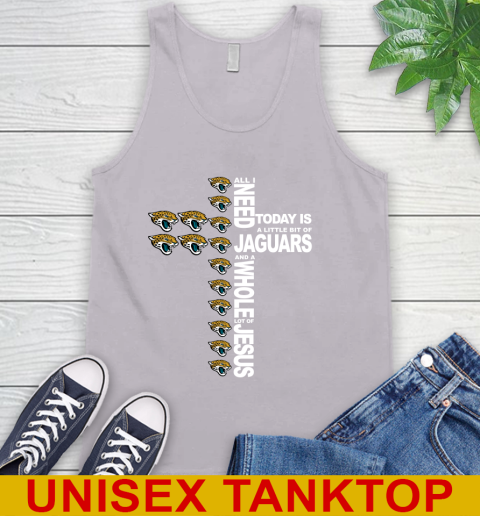 NFL All I Need Today Is A Little Bit Of Jacksonville Jaguars Cross Shirt Tank Top 3