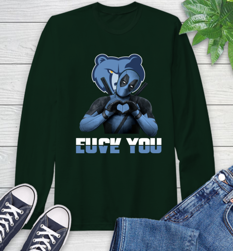 NBA Memphis Grizzlies Deadpool Love You Fuck You Basketball Sports Long Sleeve T-Shirt 7