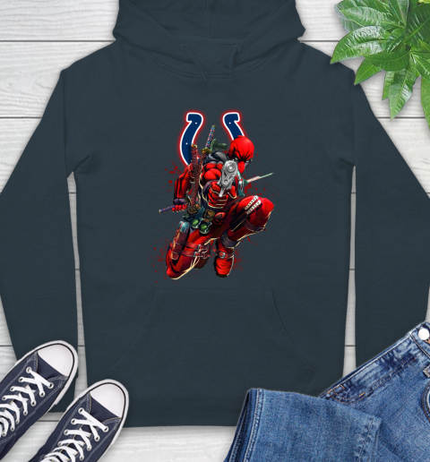 NFL Deadpool Marvel Comics Sports Football Indianapolis Colts Hoodie 7