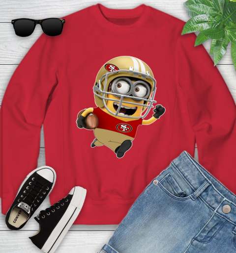 NFL San Francisco 49ers Minions Disney Football Sports Youth Sweatshirt 9