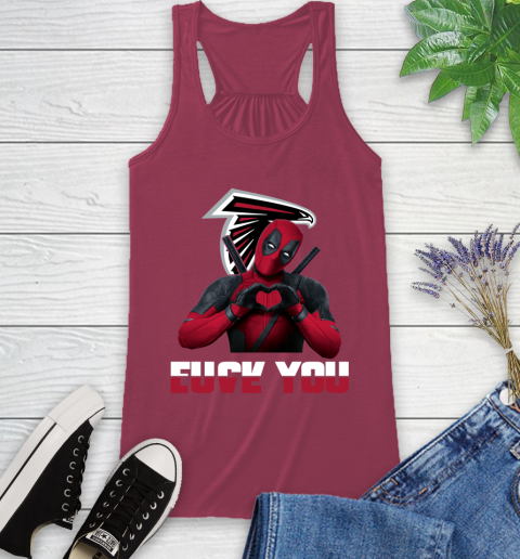 NHL Atlanta Falcons Deadpool Love You Fuck You Football Sports Racerback Tank 7