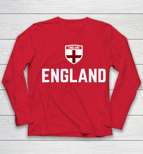 England Soccer Jersey 2020 2021 Euro Funny England Football Team Youth Long Sleeve Tee For Sports
