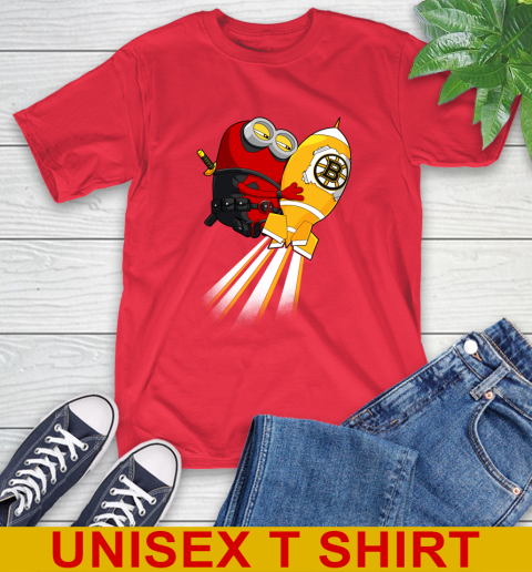 NHL Hockey Boston Bruins Deadpool Minion Marvel Shirt T-Shirt 12
