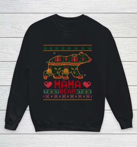 Mama Bear Christmas Pajama Ugly Xmas Sweater Family Gift Youth Sweatshirt