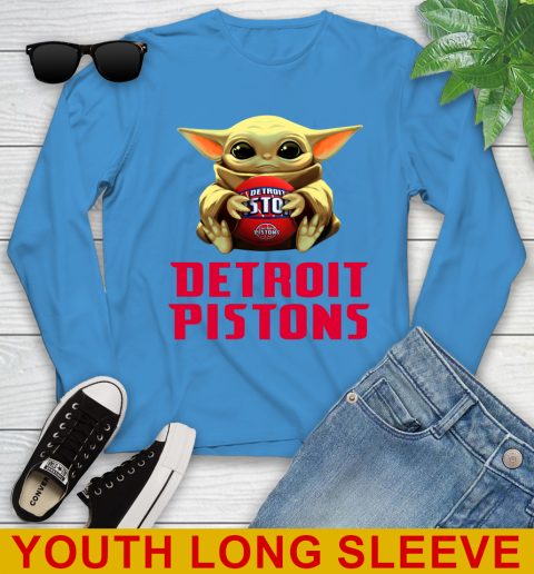 NBA Basketball Detroit Pistons Star Wars Baby Yoda Shirt 129