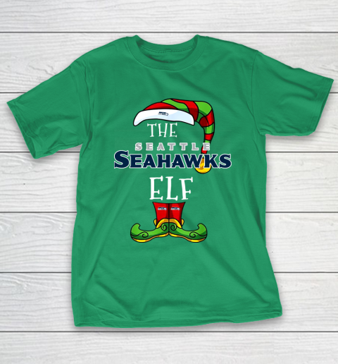 Seattle Seahawks Christmas ELF Funny NFL T Shirt Tee For Sports