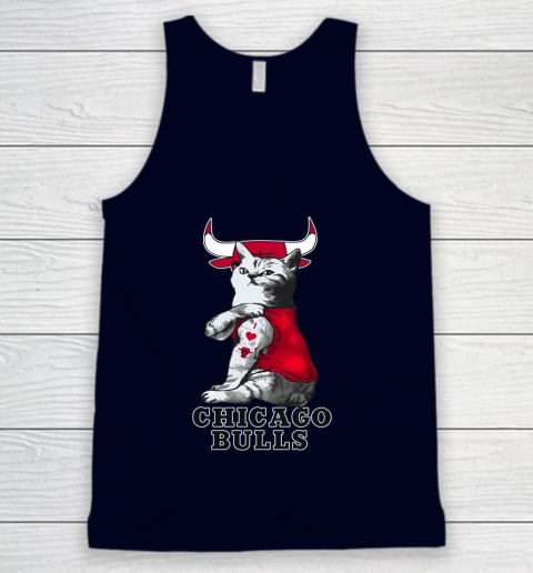 NBA Basketball My Cat Loves Chicago Bulls Tank Top 2