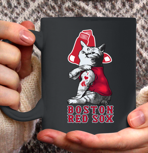 MLB Baseball My Cat Loves Boston Red Sox Ceramic Mug 11oz