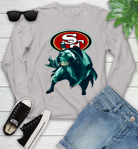 NFL Batman Football Sports San Francisco 49ers Youth Long Sleeve 12