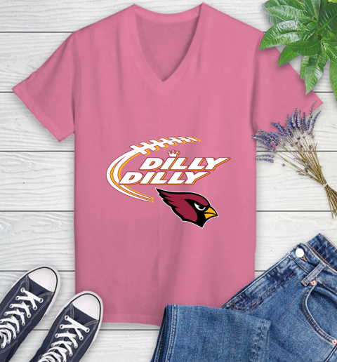 NFL Arizona Cardinals Dilly Dilly Football Sports Women's V-Neck T-Shirt 13