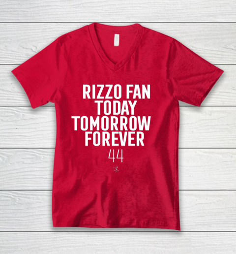Anthony Rizzo Tshirt Fan Today Tomorrow Forever Gameday V-Neck T-Shirt 6