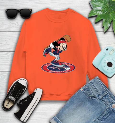 NHL Hockey Washington Capitals Cheerful Mickey Disney Shirt Sweatshirt 4