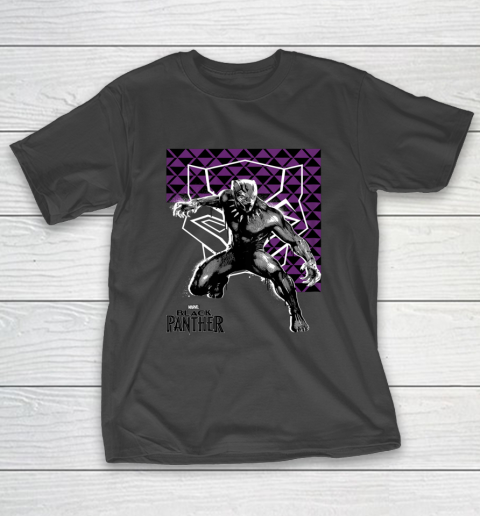 Marvel Black Panther Movie Patterned Spray Paint T-Shirt