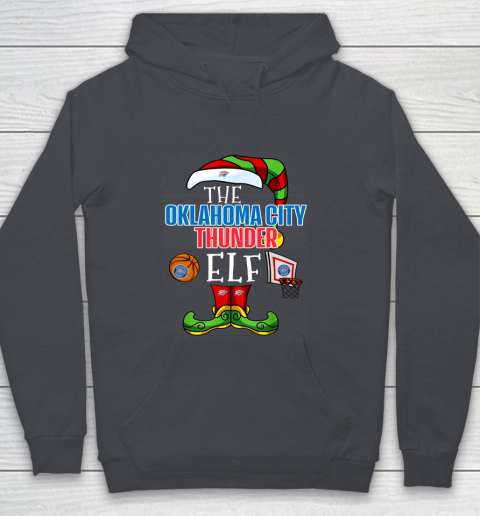 Oklahoma City Thunder Christmas ELF Funny NBA Youth Hoodie 5
