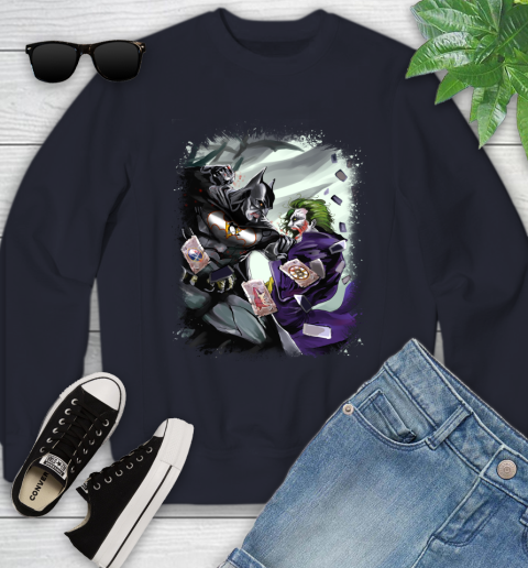 Pittsburgh Penguins NHL Hockey Batman Fighting Joker DC Comics Youth Sweatshirt - Image 4