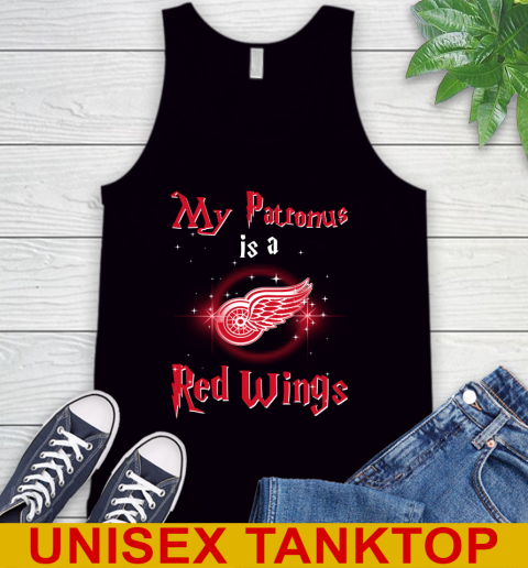 NHL Hockey Harry Potter My Patronus Is A Detroit Red Wings Tank Top