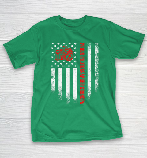 GrandFather gift shirt Vintage American Flag Proud Photographer Grandpa Distressed T Shirt T-Shirt 5