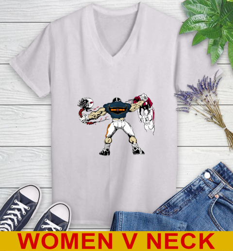 Chicago Bears NFL Football Fight For Victory Women's V-Neck T-Shirt