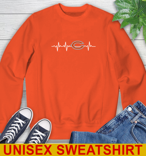Chicago Bears NFL Football Heart Beat Shirt Sweatshirt 3