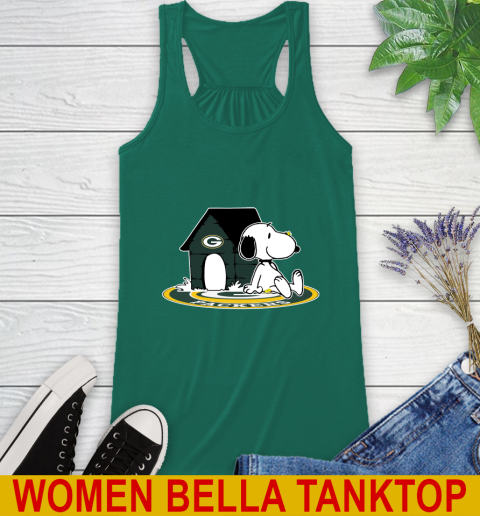 NFL Football Green Bay Packers Snoopy The Peanuts Movie Shirt Racerback Tank 7