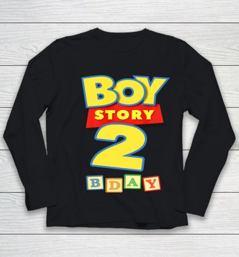 Toy Blocks Boy Story 2 Year Old Birthday Youth Long Sleeve