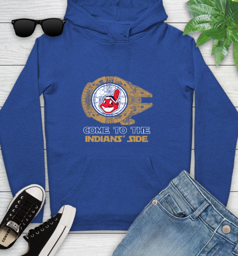 MLB Come To The Cleveland Indians Side Star Wars Baseball Sports Youth Hoodie 11