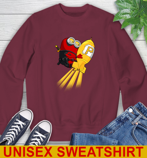 MLB Baseball Pittsburgh Pirates Deadpool Minion Marvel Shirt Sweatshirt 6