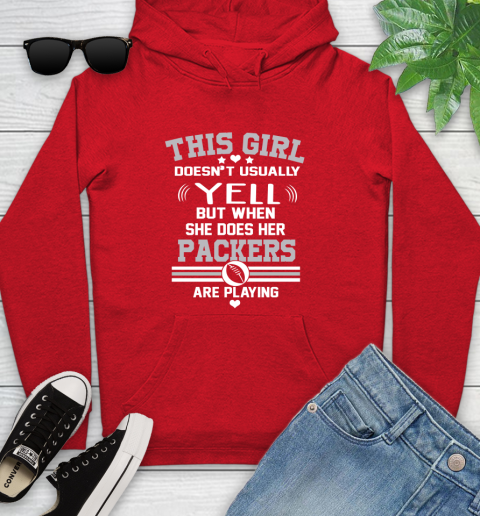Green Bay Packers NFL Football I Yell When My Team Is Playing Youth Hoodie 13 Green Bay Packers NFL Football I Yell When My Team Is Playing Youth Hoodie - Image 13