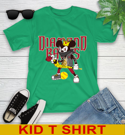 Arizona Diamondbacks MLB Baseball Mickey Peace Sign Sports Youth T-Shirt 6