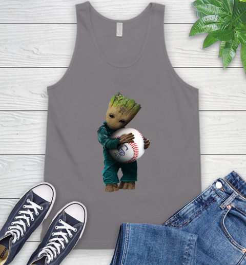 MLB Groot Guardians Of The Galaxy Baseball Sports Colorado Rockies Tank Top 7