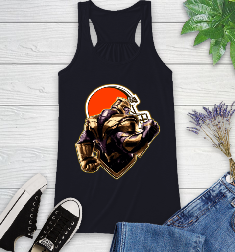 NFL Thanos Avengers Endgame Football Sports Cleveland Browns Racerback Tank 10