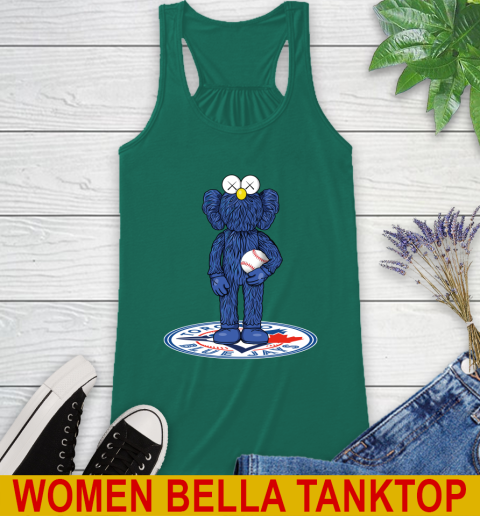 MLB Baseball Toronto Blue Jays Kaws Bff Blue Figure Shirt Racerback Tank 7