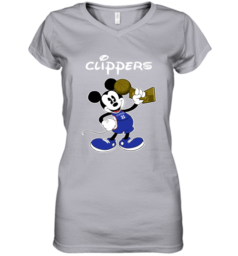Mickey Los Angeles Clippers Women's V-Neck T-Shirt